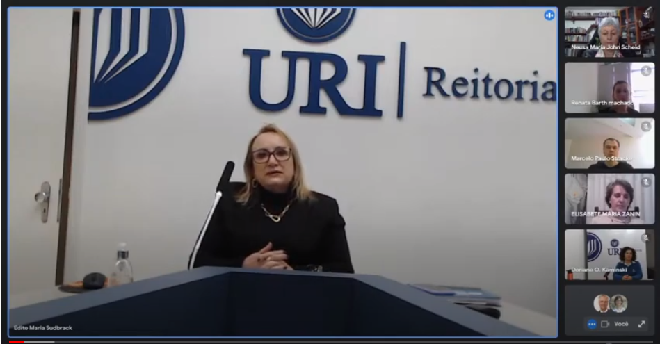 Pró-Reitora Edite participou da abertura do evento (YouTube/Reprodução)